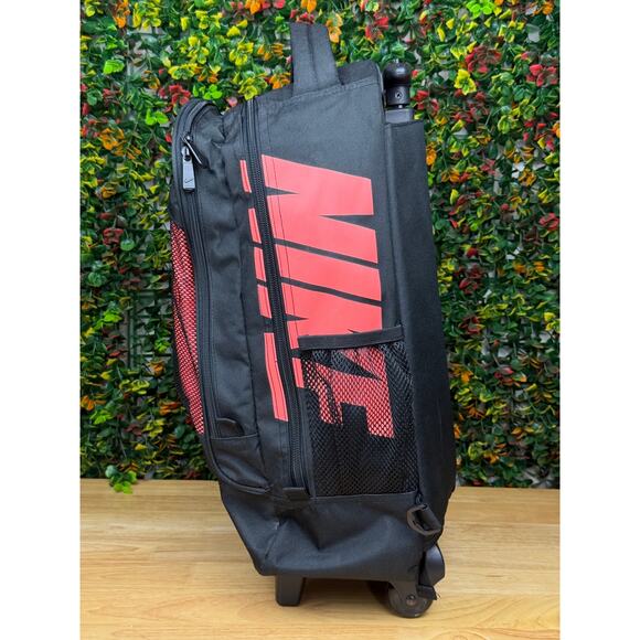 Nike Luggage Convertible Rolling Bag to Backpack Black Coral Carry On Travel GUC - Picture 4 of 12
